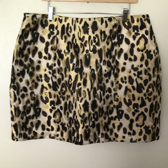 NEW Nine West Women's Leopard Jacquard Mini Skirt. XXL - Picture 5 of 7